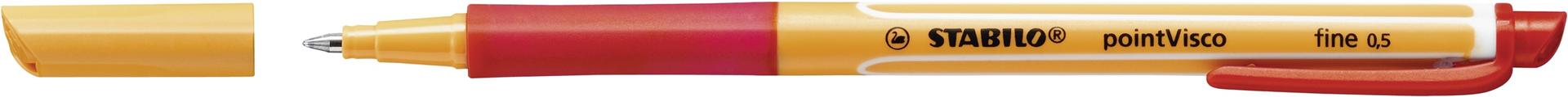 Penna Roller a inchiostro Gel - STABILO pointVisco - Rosso — immagine 2