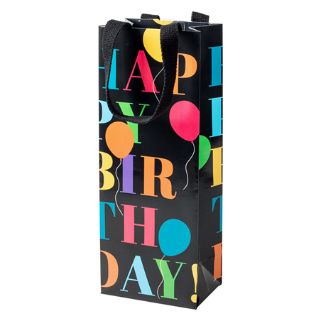 Busta Regalo Bottiglia 13x9x33cm  Birthday Surprise