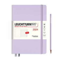 Agenda 12m A5 Settimanale Hard Con Note 2024 Lilac