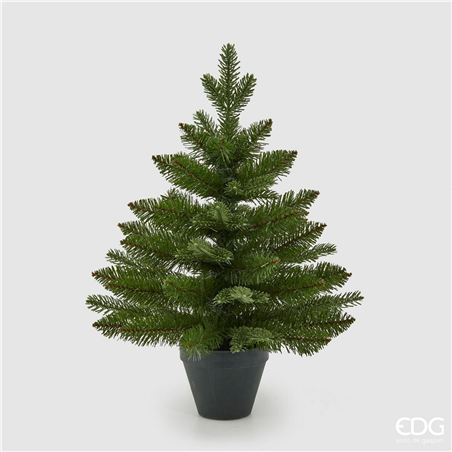 Albero Pino Verde Con Vaso Pvc H60cm D08cm