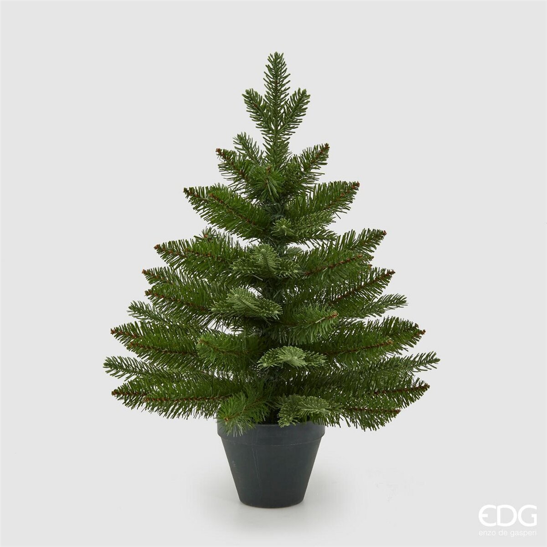 Albero Pino Verde Con Vaso Pvc H60cm D08cm