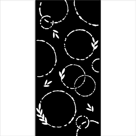 Stencil Media 12x25 Cm. Spessore 0,25 Mm Ghirlande