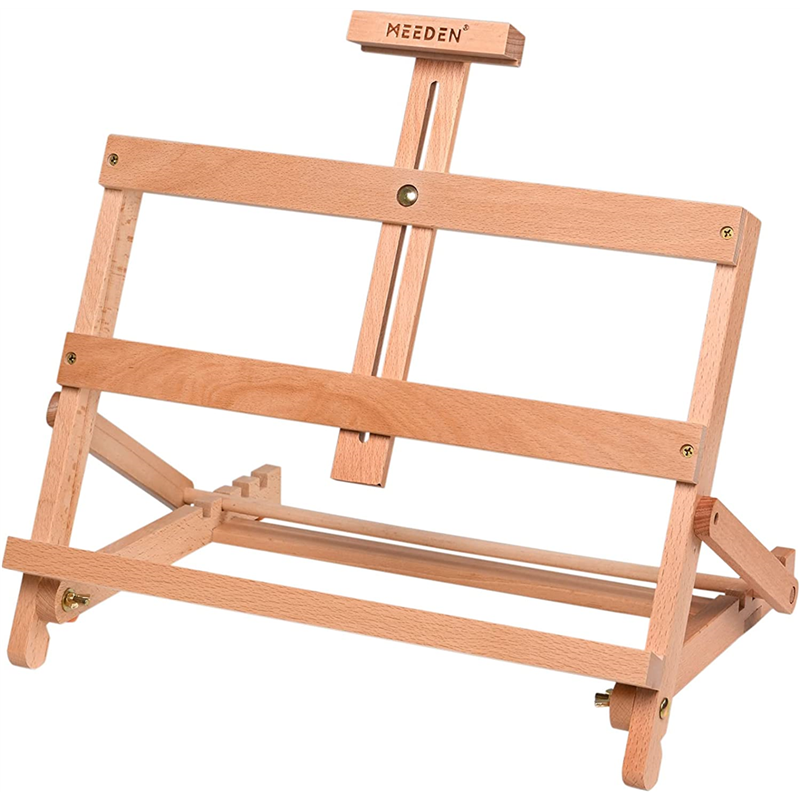 Meeden - Cavalletto Da Studio Con Telaio A H, In Legno Di Faggio Massiccio Per Impieghi Gravosi, Regolabile, Per Acrilico, Acquerello, Pittura Ad Olio, Pastello, Ritratti E Tela Fino A 195,6 Cm