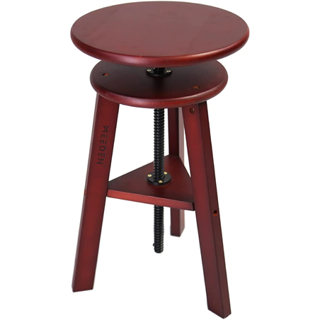 Sgabello Per Artisti In Legno Regolabile Colore Noce 22*30*48 Cm.