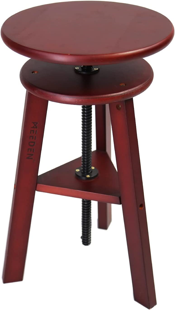 Sgabello Per Artisti In Legno Regolabile Colore Noce 22*30*48 Cm.