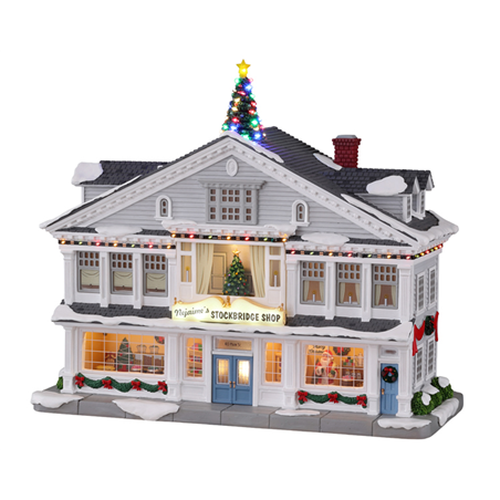 Nr2 Nejaime'S Stockbridge Shop, With 4.5v Ada Norman Rockwell Edizione Limitata