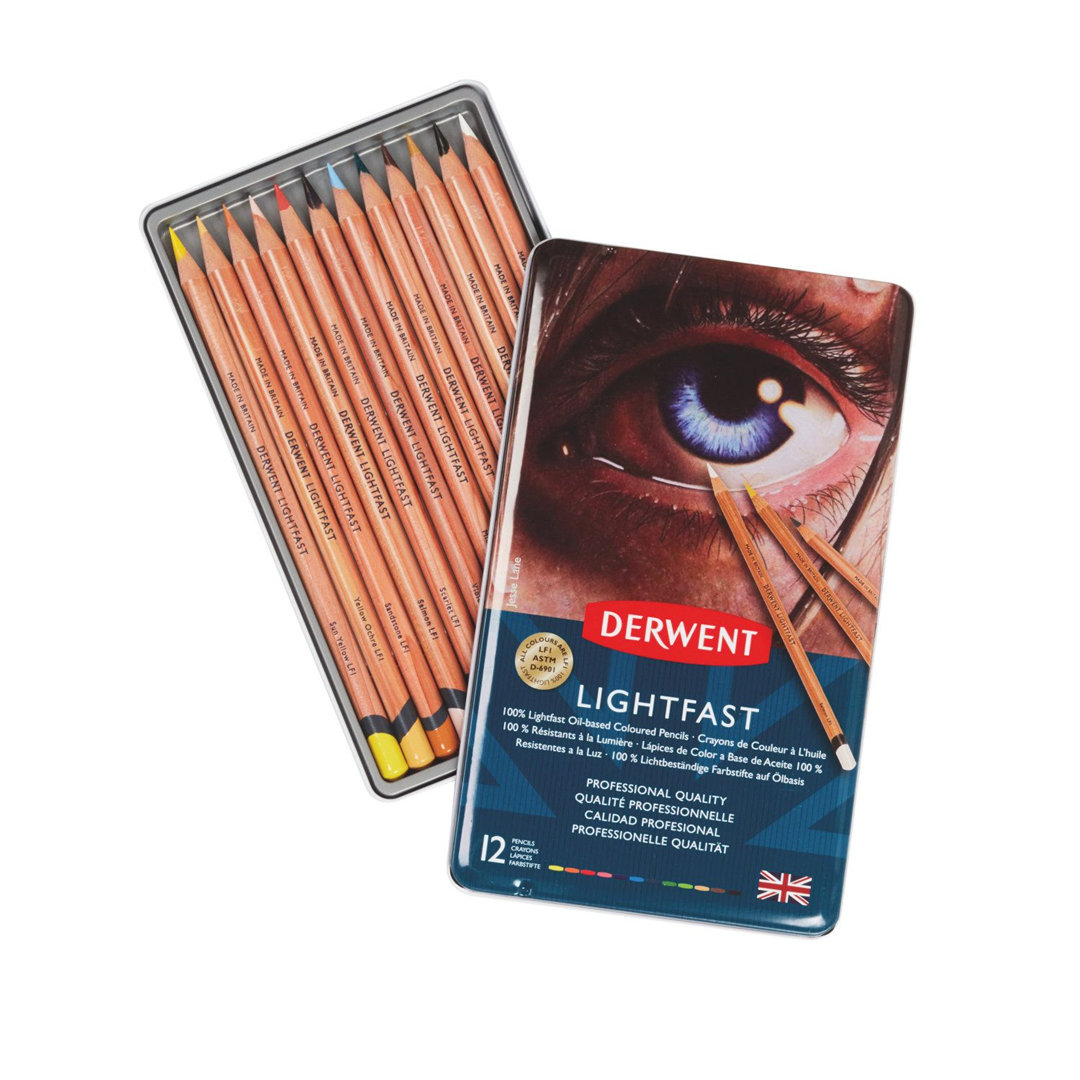Set 12 Matite Colorate Lightfast Confezione In Metallo — immagine 2