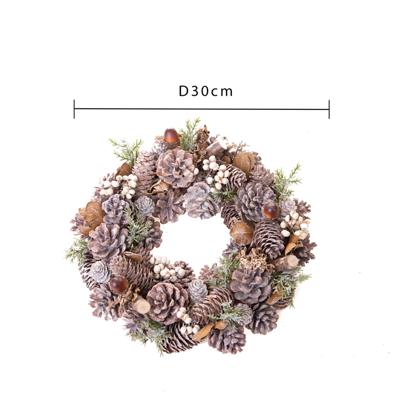 Corona D30cm Naturale Pigne Ghiande | Selezione Vertecchi