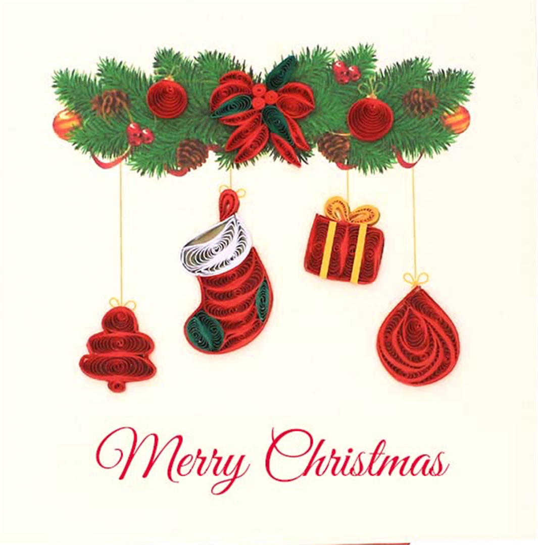 Card Greeting Quilling Handmade Natal Christmas Decorations Origamo