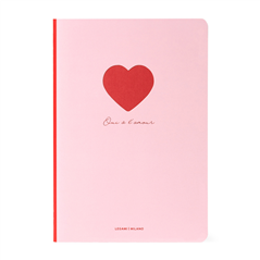 Notebook Medium Lined L14.2xh21cm Heart