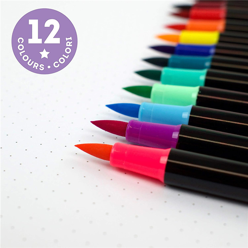 Brush Markers Multicolor 12pz | Legami