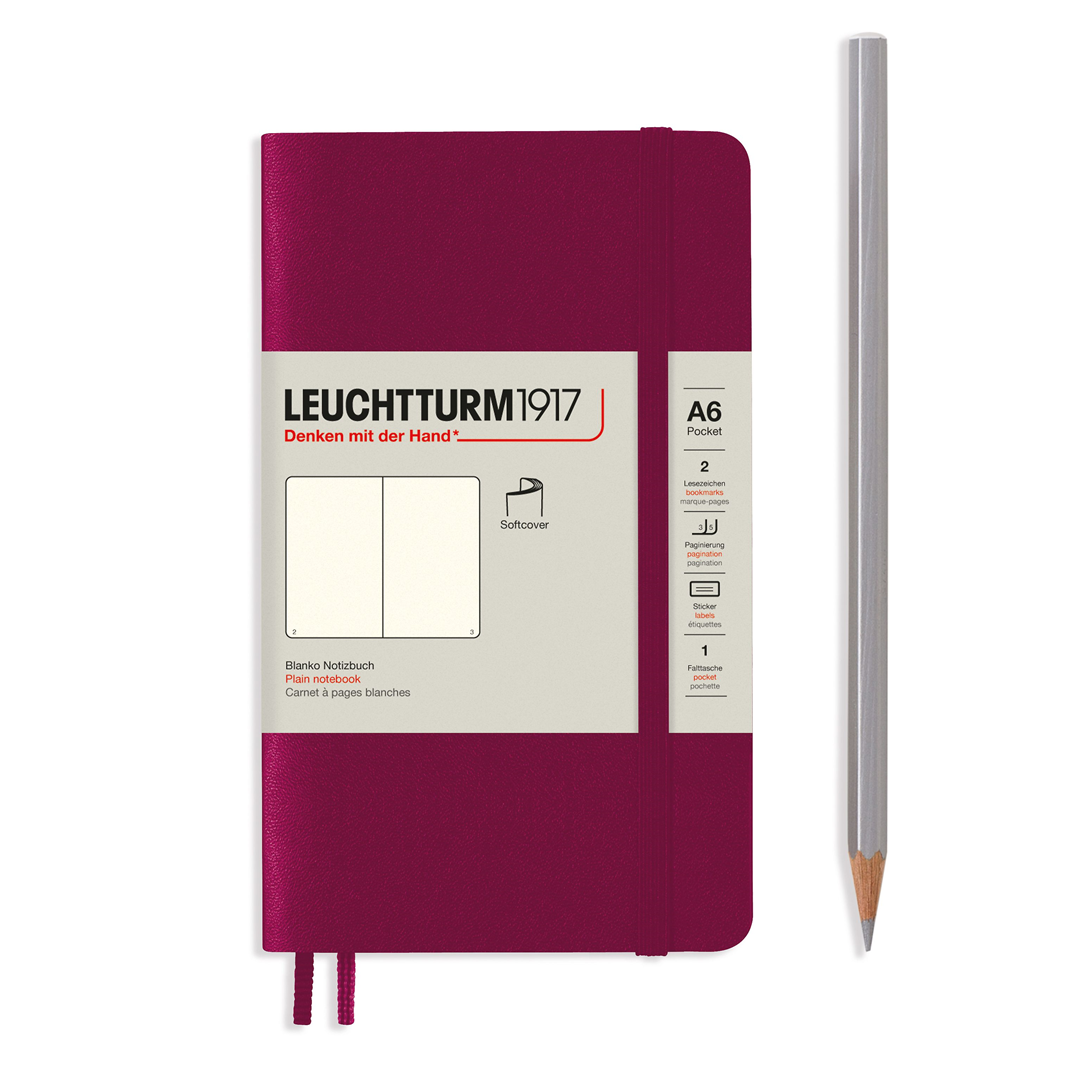 Notebook A6 Pocket Soft White Port Red Leuchtturm 1917