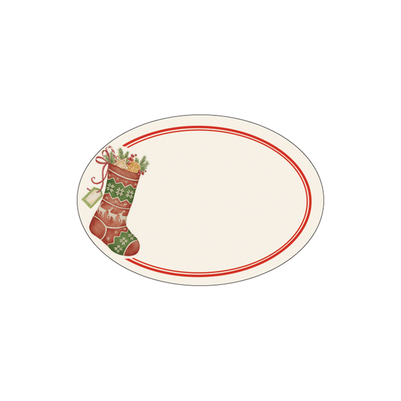 Etichette Adesive Fantasia Natale 6pz Calze Natalizie | Tassotti