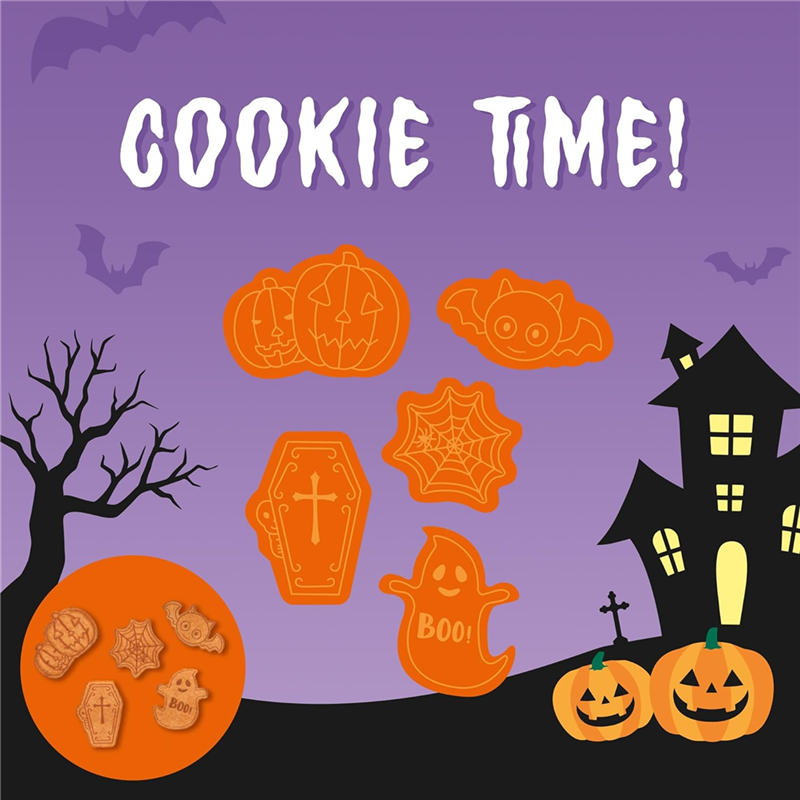 Formine Tagliabiscotti Halloween, Cookie Cutters, 5 Forme, Adatte Anche Ai Bambini, Lavabili In Lavastoviglie | Legami