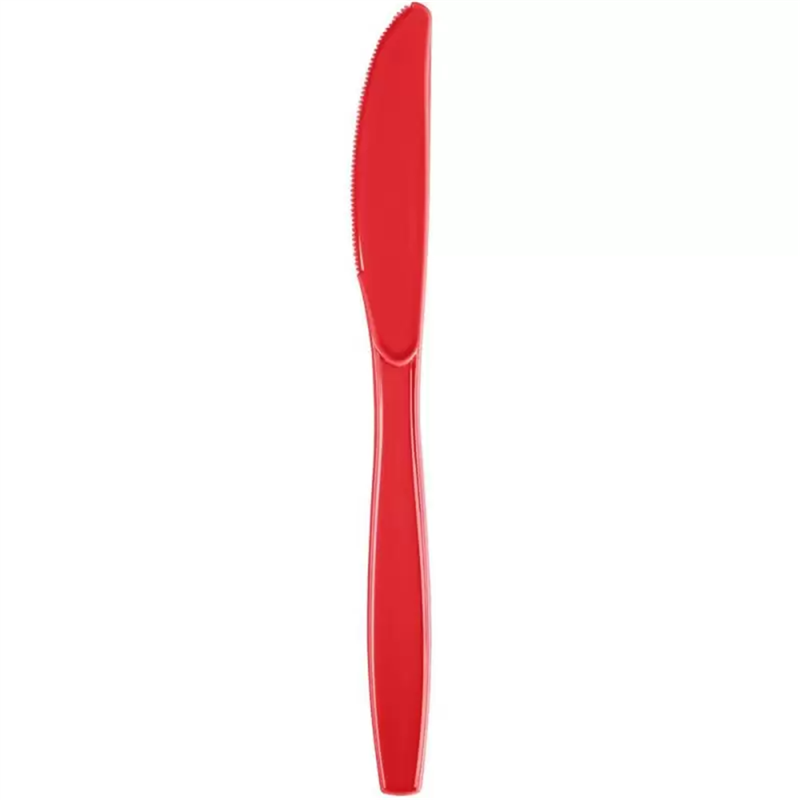 Coltello Plastica Lavabile 17cm 24pz Rosso | Creative Converting