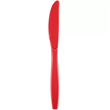 Coltello Plastica Lavabile 17cm 24pz Rosso