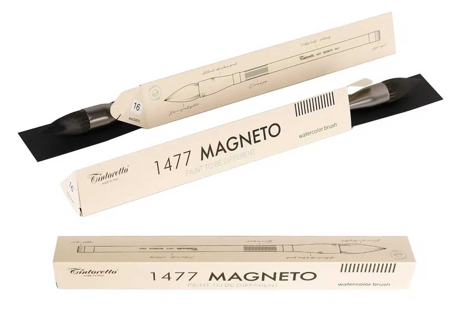 Pennello Magneto Serie 1477 N. 10 Tondo Sintetico Vajo Kazan Manico Corto Con Calamita — immagine 2