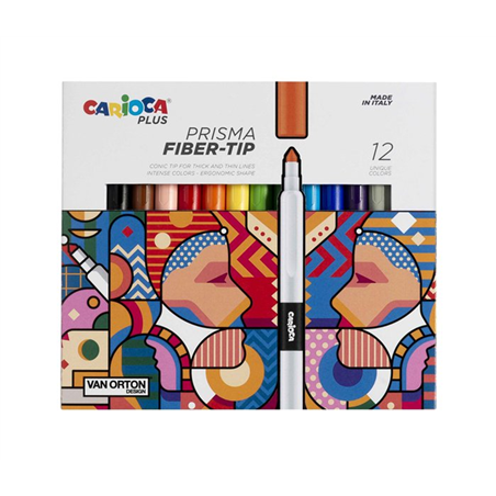 Set 12 Pennarelli  Plus Prisma Fiber - Tip