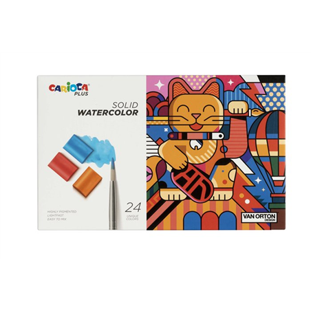 Set 24  Plus Solid Watercolor + Pennello