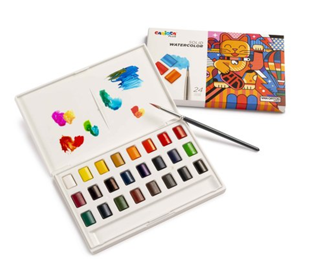 Set 24  Plus Solid Watercolor + Pennello — immagine 2