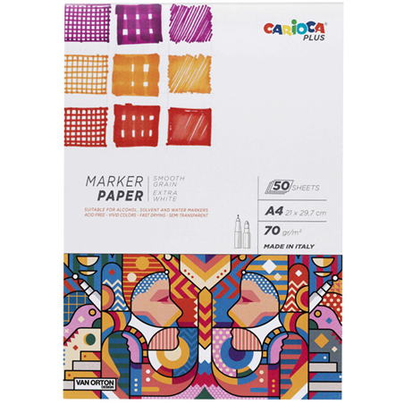 Blocco Marker A4  Plus Fogli 70 Gr.70 Liscio Extra Bianco