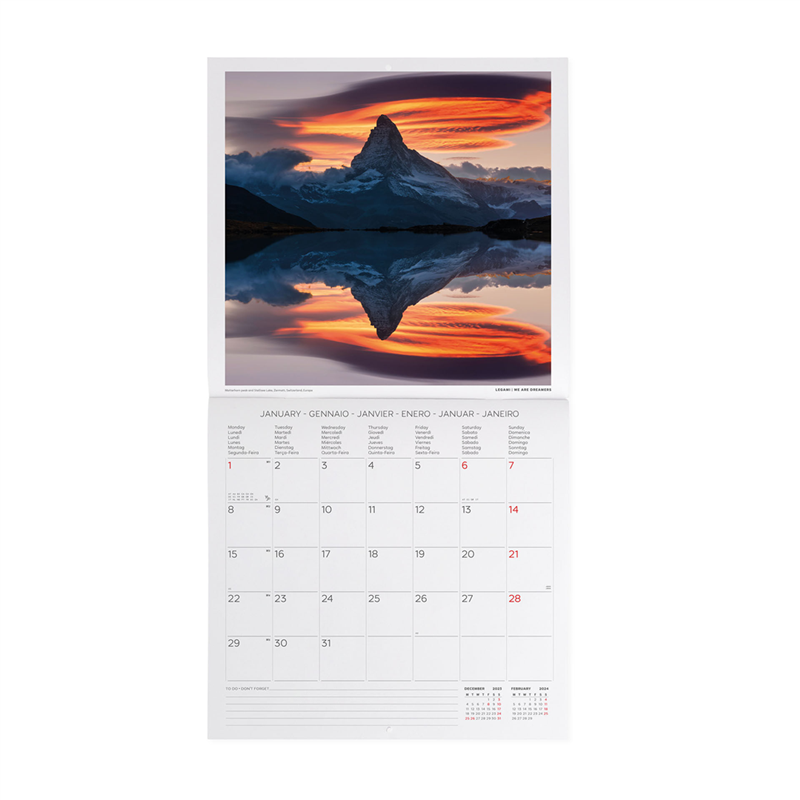 Calendario Da Parete 30x29 Fotografico Sunsets | Legami