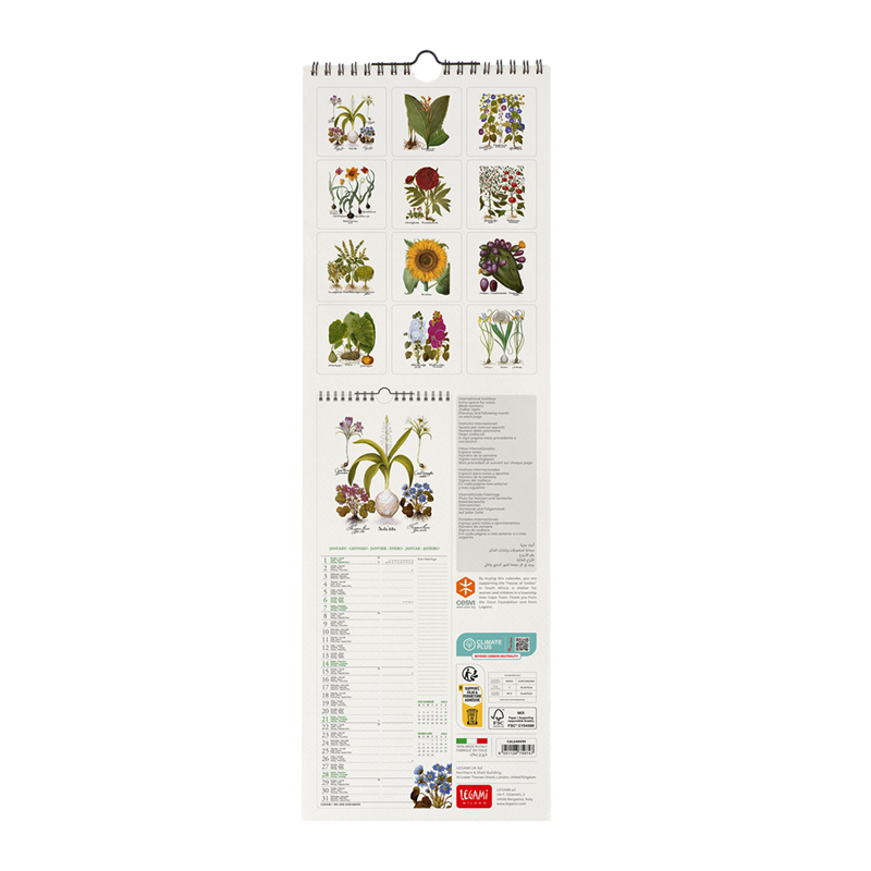 Calendario Da Parete 16x49 Special Edition Herbarium | Legami