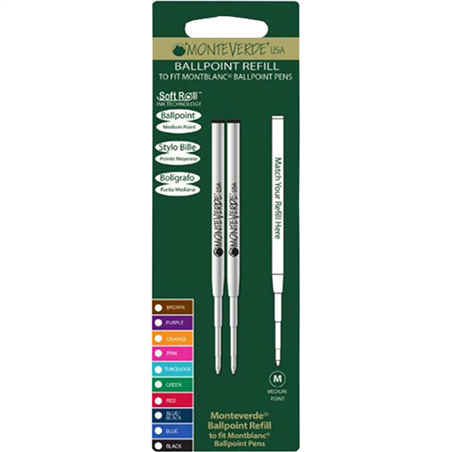 Blister 2 Refill Sfera Montblanc Bold M142 Blu