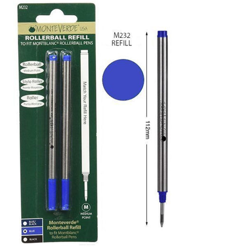 Monteverde Ricariche Per Penna A Sfera Cross - Confezione Da 2, Inchiostro Blu, Scrittura Scorrevole