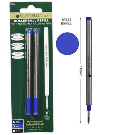 Blister 2 Refill Roller Montblanc Medio M232 Blu