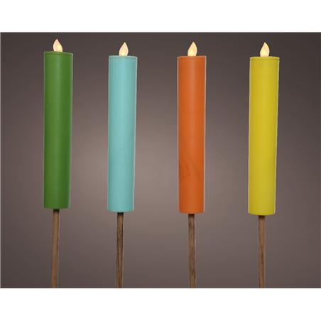 Candela 1pz. Pvc Effetto Fiamma Solare H90cm