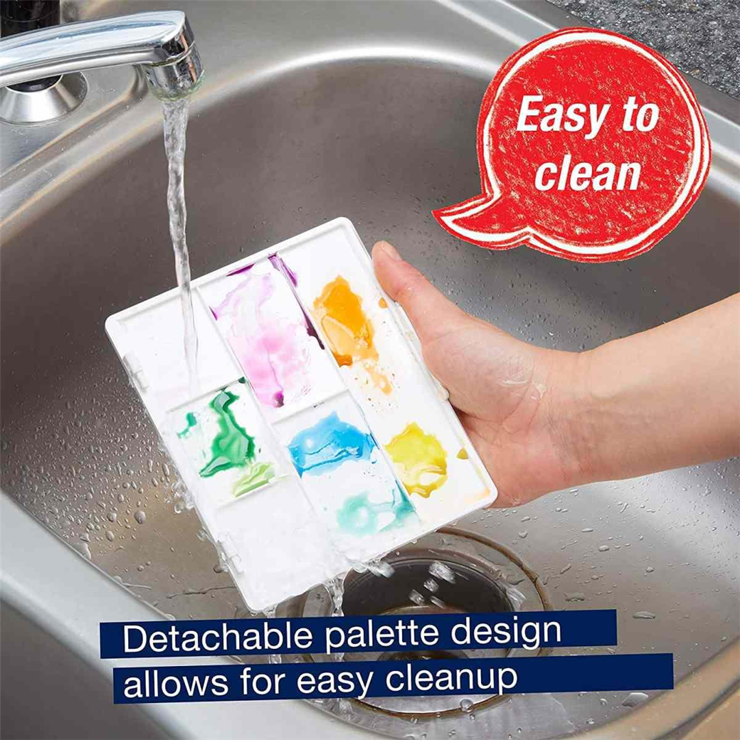 Astuccio 48 Acquerelli In Pastiglia + Pennello Waterbrush E Tavolozza Staccabile — immagine 3