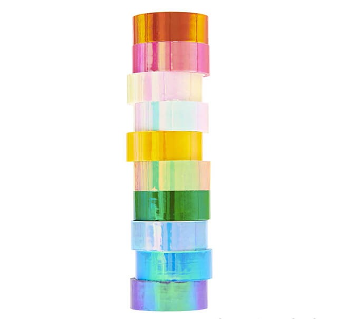 Tape 1.5cmx10mt Set X10pz Mirror Raimbow