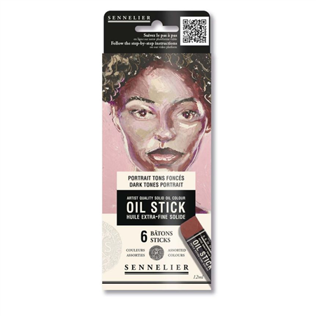 Set 6 Mini Stick Olio Solido 12ml Ritratto Toni Scuri