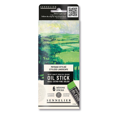 Set 6 Mini Stick Olio Solido 12ml Paesaggio Stilizzato
