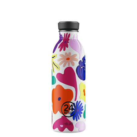 Borraccia Urban 500ml Acciaio Inox H21cm Acqua Fiorita