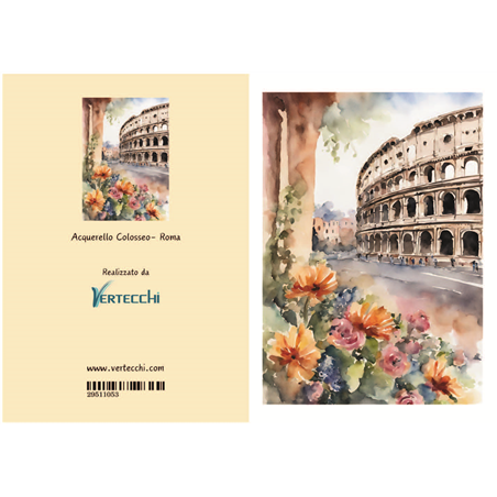 Biglietto Auguri Roma Colosseo