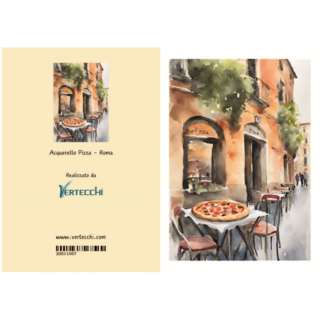 Biglietto Auguri Roma Pizza
