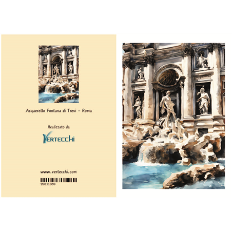 Biglietto Auguri Roma Fontana Di Trevi