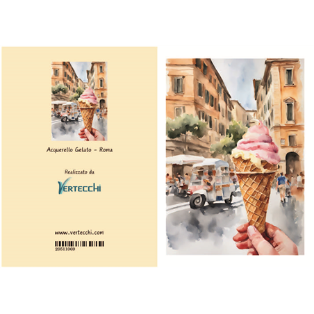 Biglietto Auguri Roma Gelato