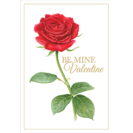 Biglietto Auguri  San Valentino Be Mine Red Rose