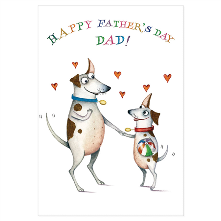Biglietto Auguri  Father Day Dog & Pup