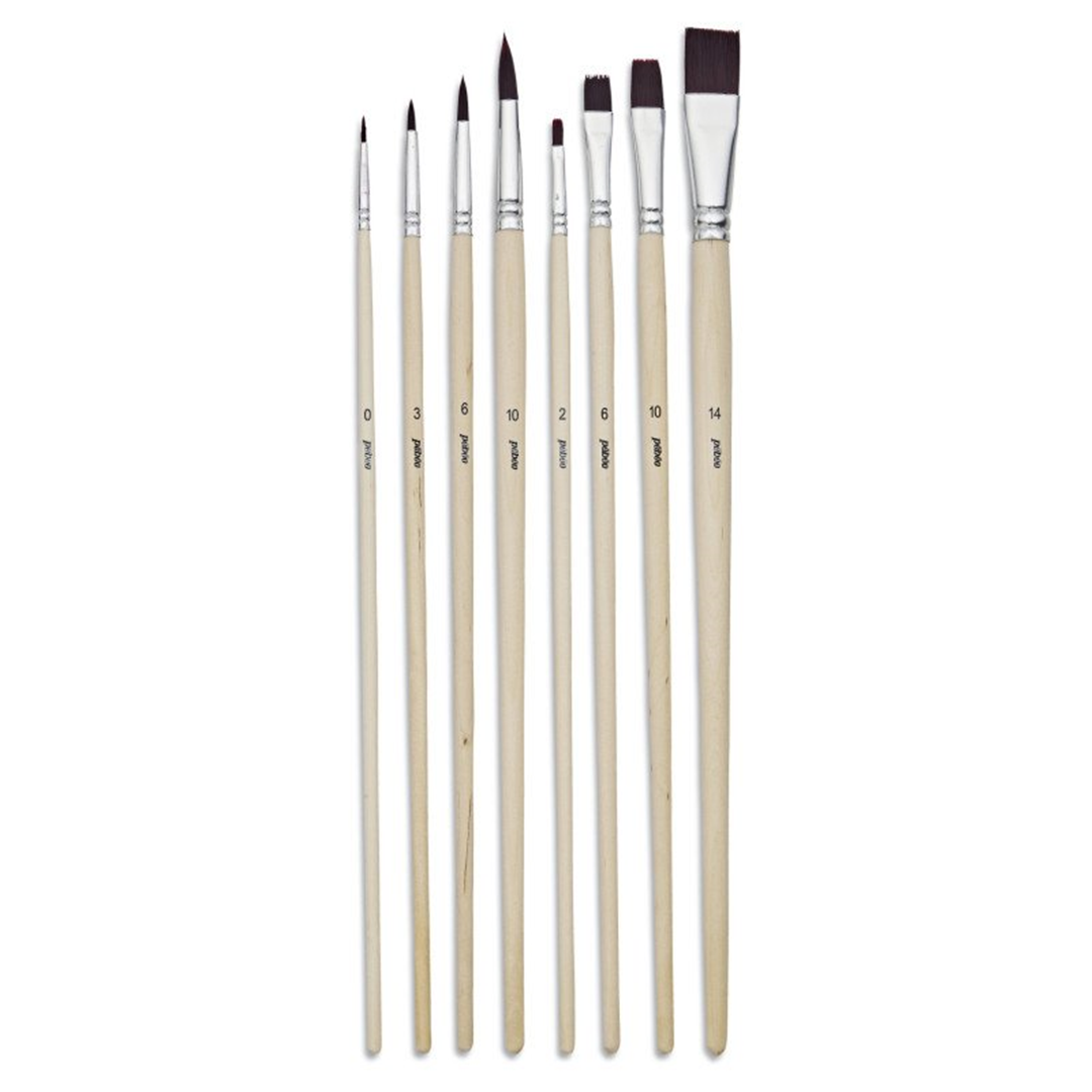 Astuccio 8 Pennelli Poliammide Bruno Tondo N. 0, 3, 6, 10 + Piatto N. 2, 6, 10, 14 — immagine 2