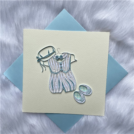 Biglietto Auguri Quilling  Fatto A Mano Little Boy