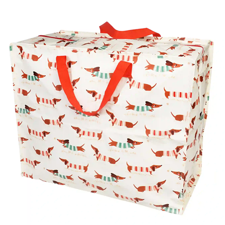 Borsa Shopper  Nylon Plc Jumbo 28x55x48cm Sausage Dog