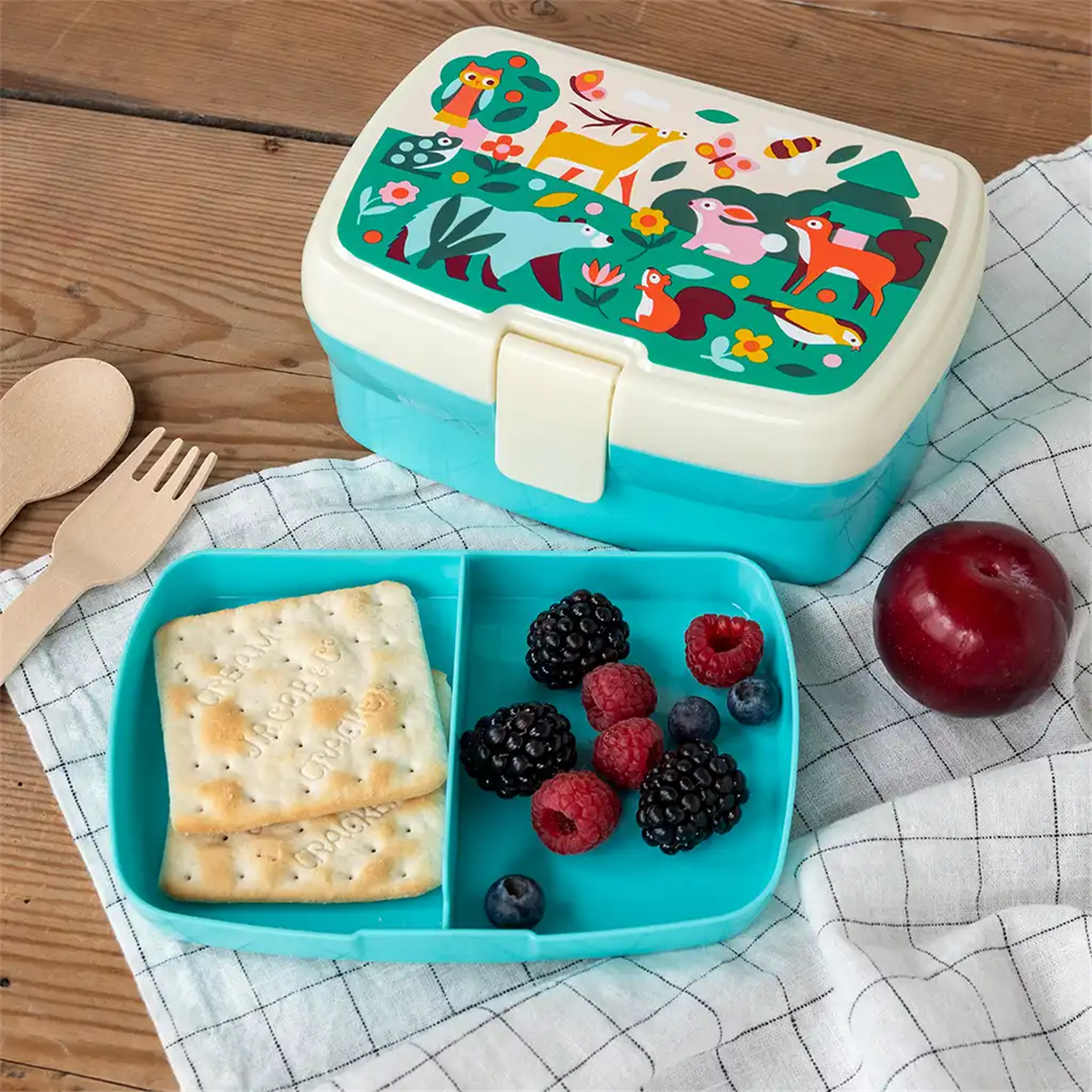 Lunch Box With Tray BPA FREE Woodland | Rex London