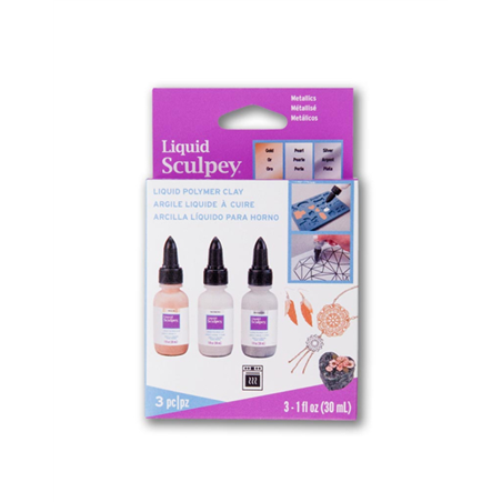 Set 3 Flaconi Argilla Liquida 30ml  Metallics