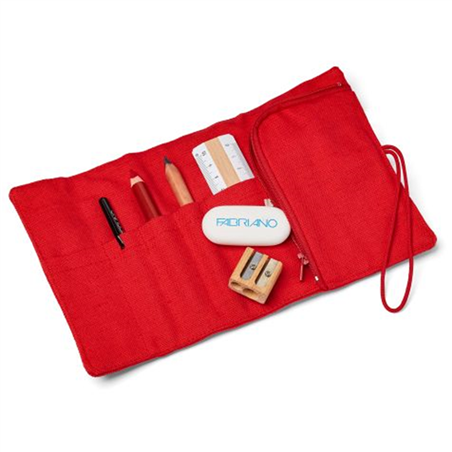 Mini Cartucciera Stoffa Rossa