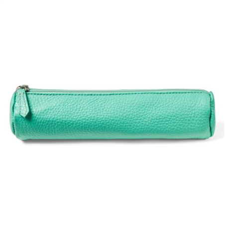 Tubo Portapenne In Pelle Cm. 20x5 Smeraldo