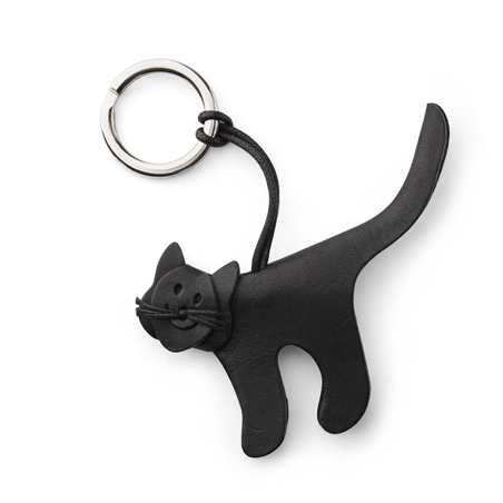 Porta Chiavi Happy Key Cuoio Toscano Gatto